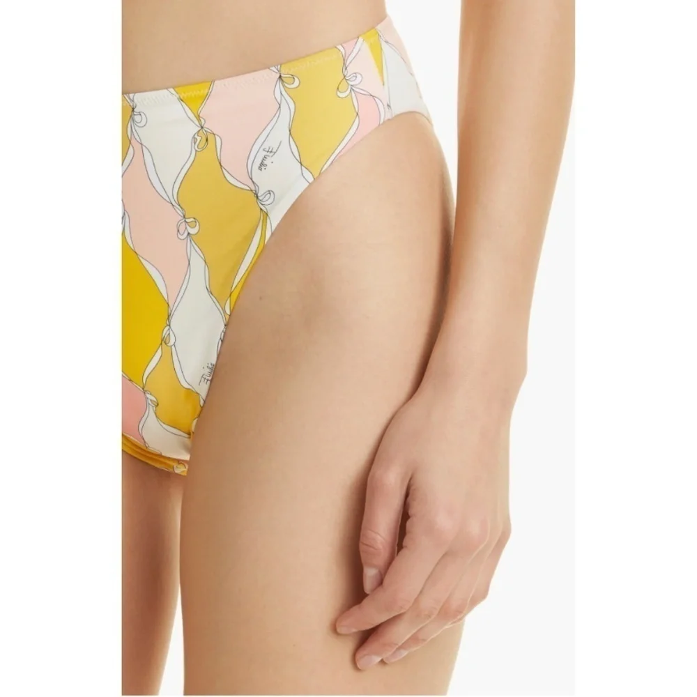NEW Emilio Pucci Lonsanghe Print Bikini Bottoms Sz. 44